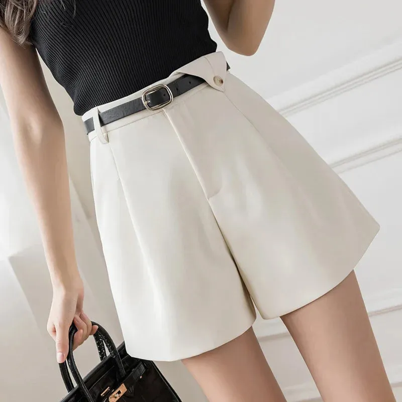 A-Line Women's Shorts 2024 New Summer Suit Pants High Waist Straight Loose Shorts