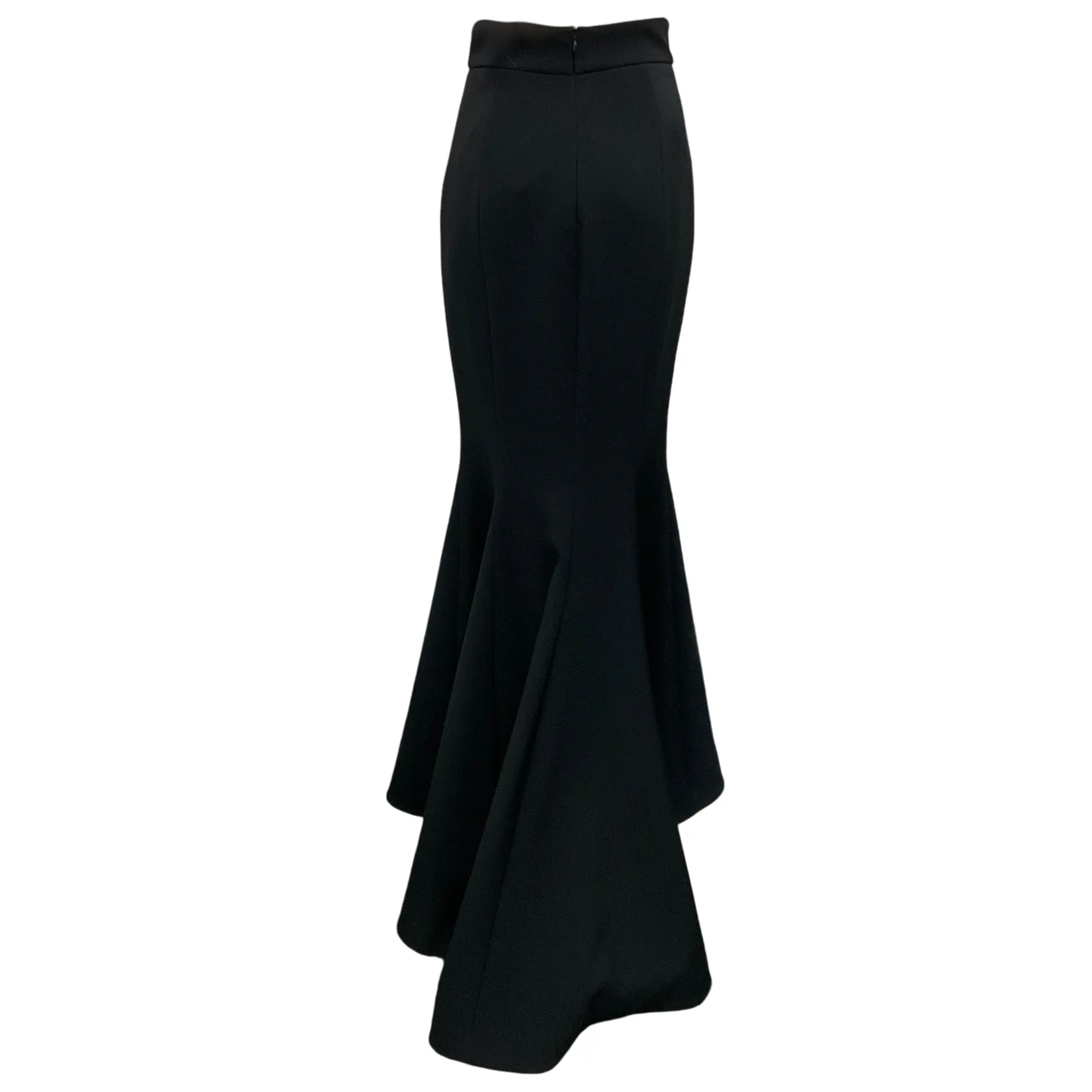 Alexandre Vauthier Black Compact Crepe Maxi Skirt