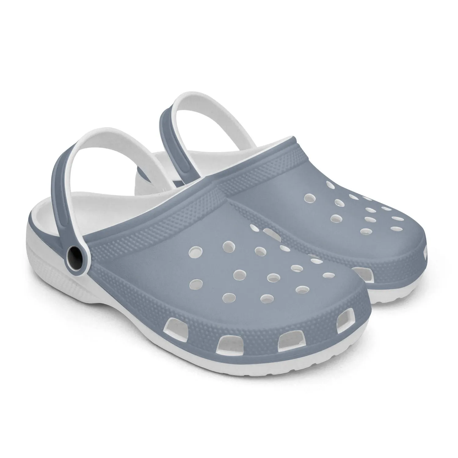 Ash Grey Color Unisex Clogs, Best Solid Grey Color Unisex Classic Lightweight Best Sandals For Men or Women