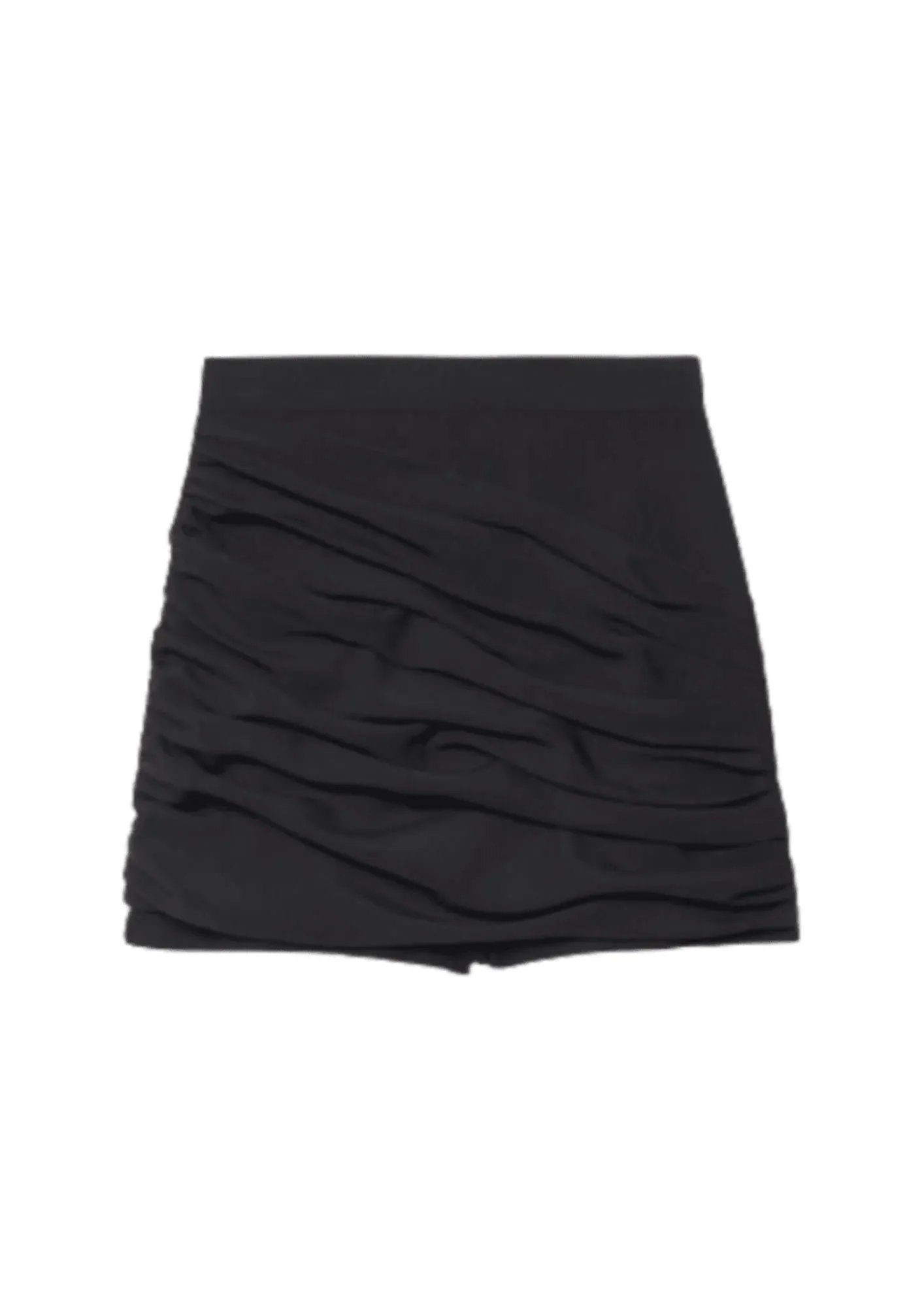 BLACK PLEATED SHORTS