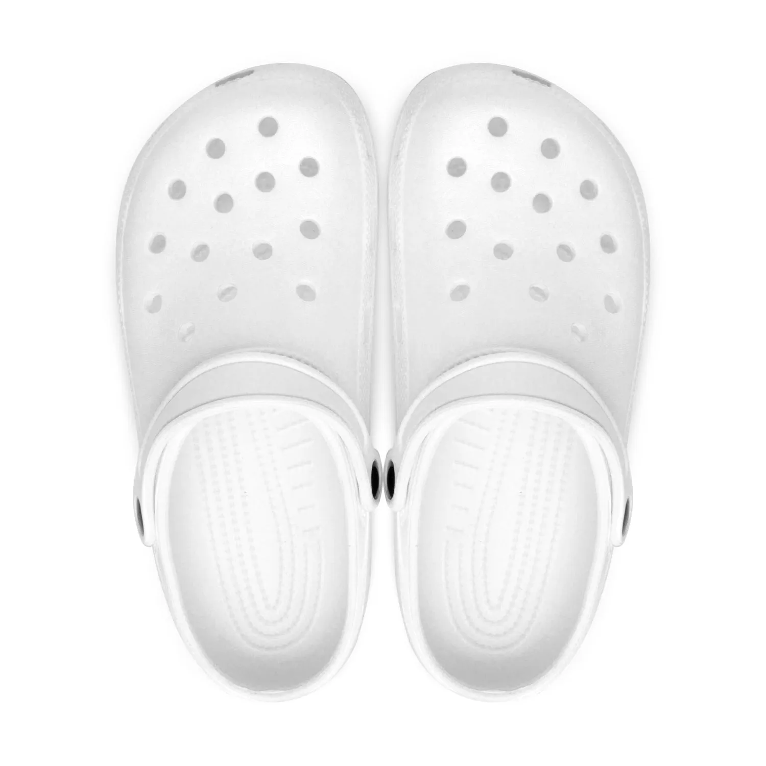 Bright White Color Unisex Clogs, Best Solid White Color Unisex Classic Lightweight Best Sandals For Men or Women