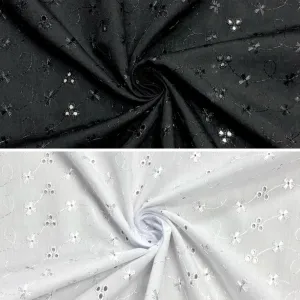 Broderie Anglaise Polycotton Fabric - 58" Wide