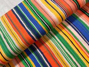 Calypso Stripe Viscose Twill by Fabric Godmother