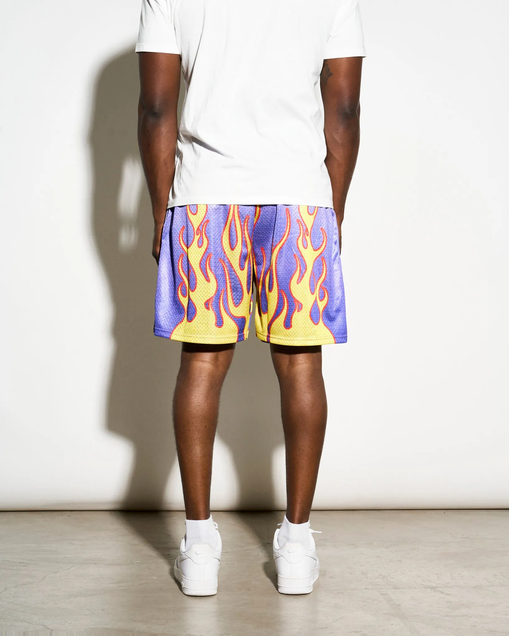 Chalk Line Purple Flame Retro Shorts