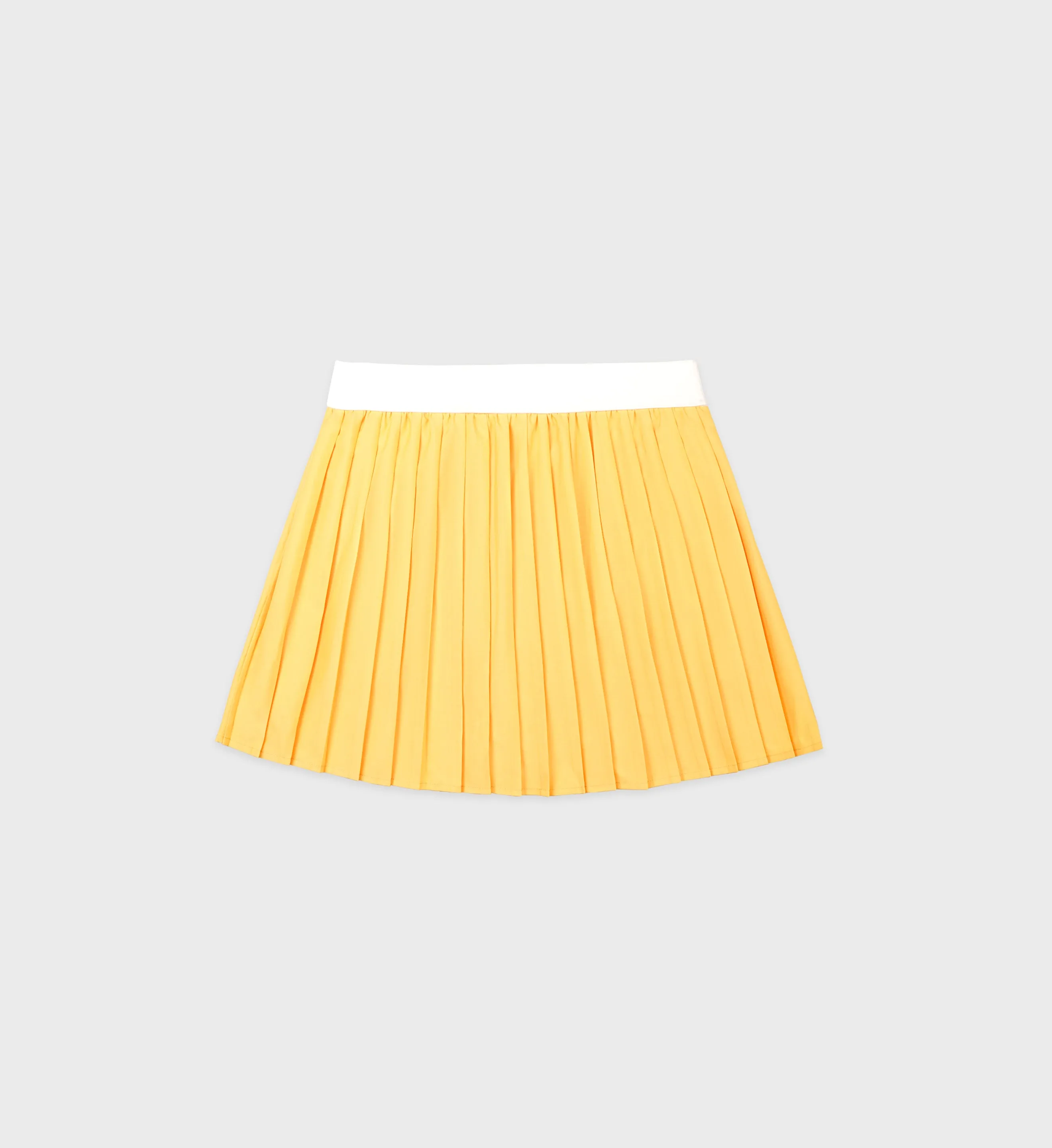 Classic Logo Pleated Tennis Skirt - Yellow/White