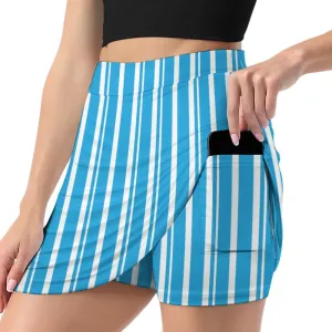 Dapper Dan Blue Athletic A-Line Skirt With Pocket