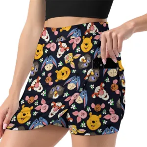 Disney Winnie The Pooh Hundred Acre Wood Friends Athletic A-Line Skirt With Pocket