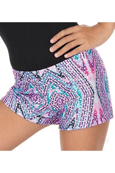 Eurotard 23535C Girls Kaleidoscope Booty Shorts