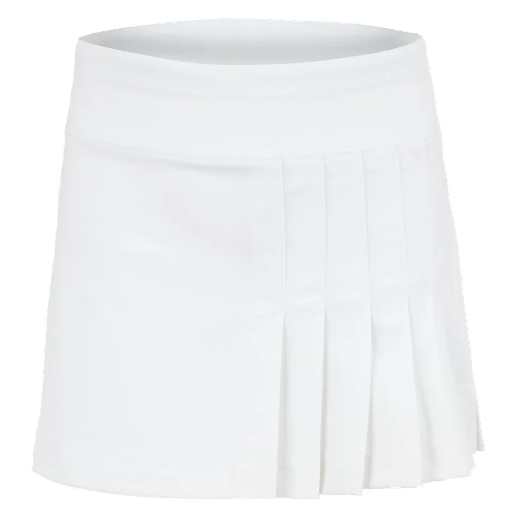 Girls' Side Pleat Tennis Skort White