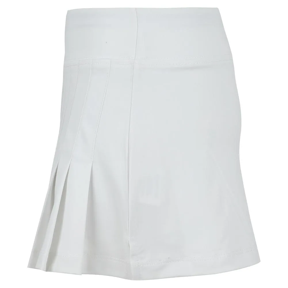 Girls' Side Pleat Tennis Skort White