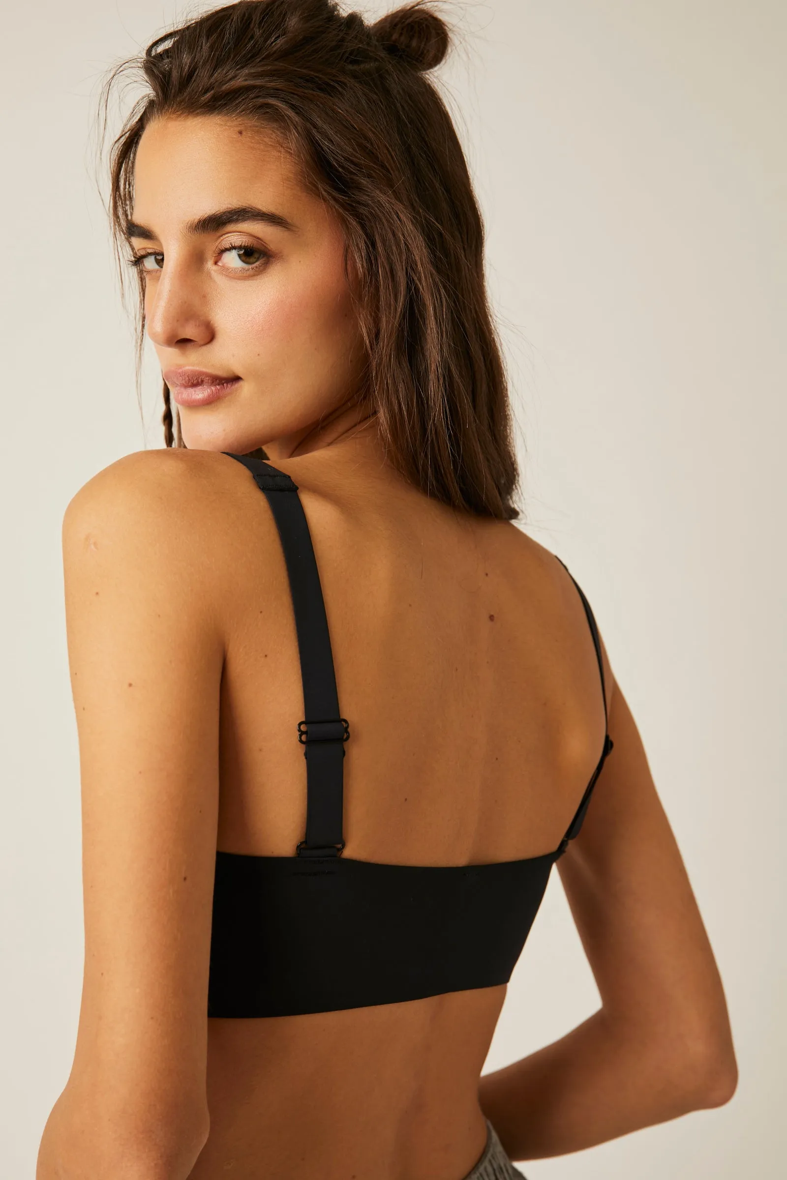 Hailey Square Black Bralette