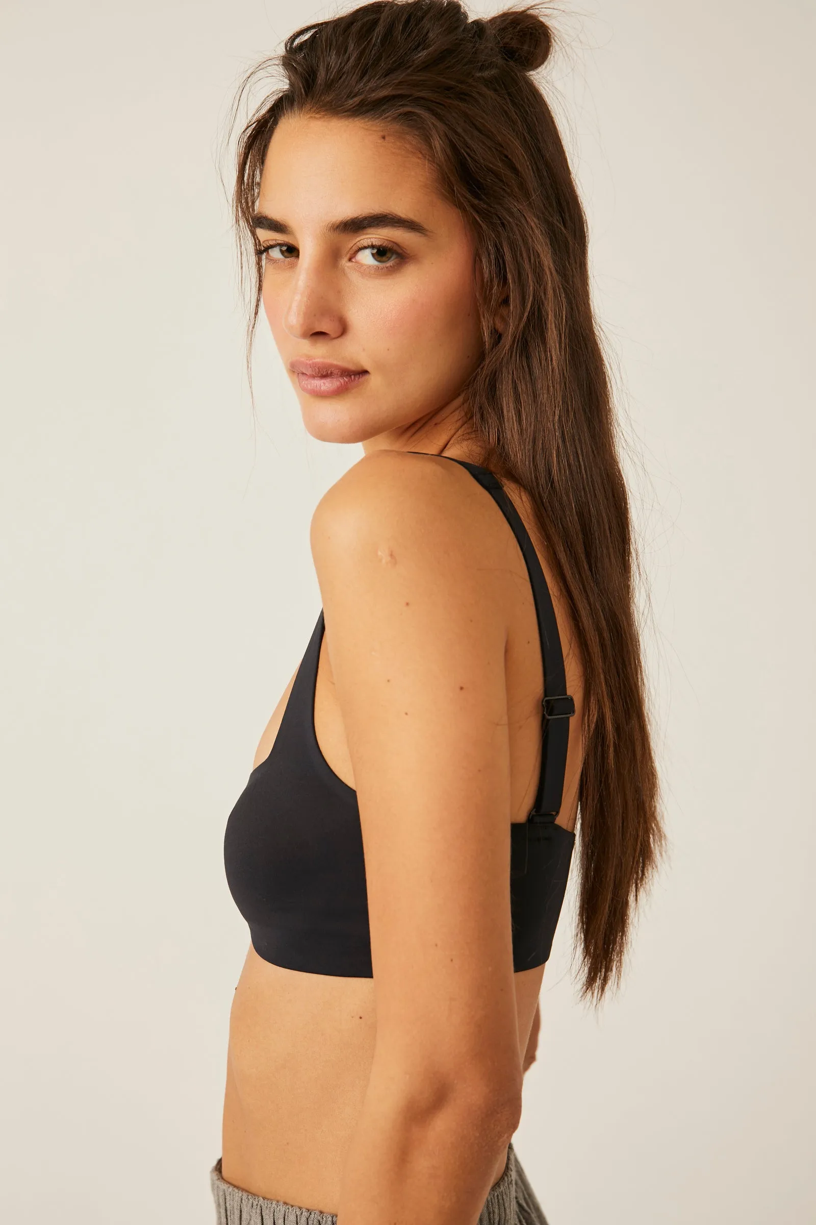 Hailey Square Black Bralette