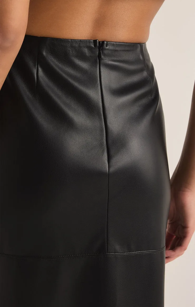 Metropolitan Leather Skirt