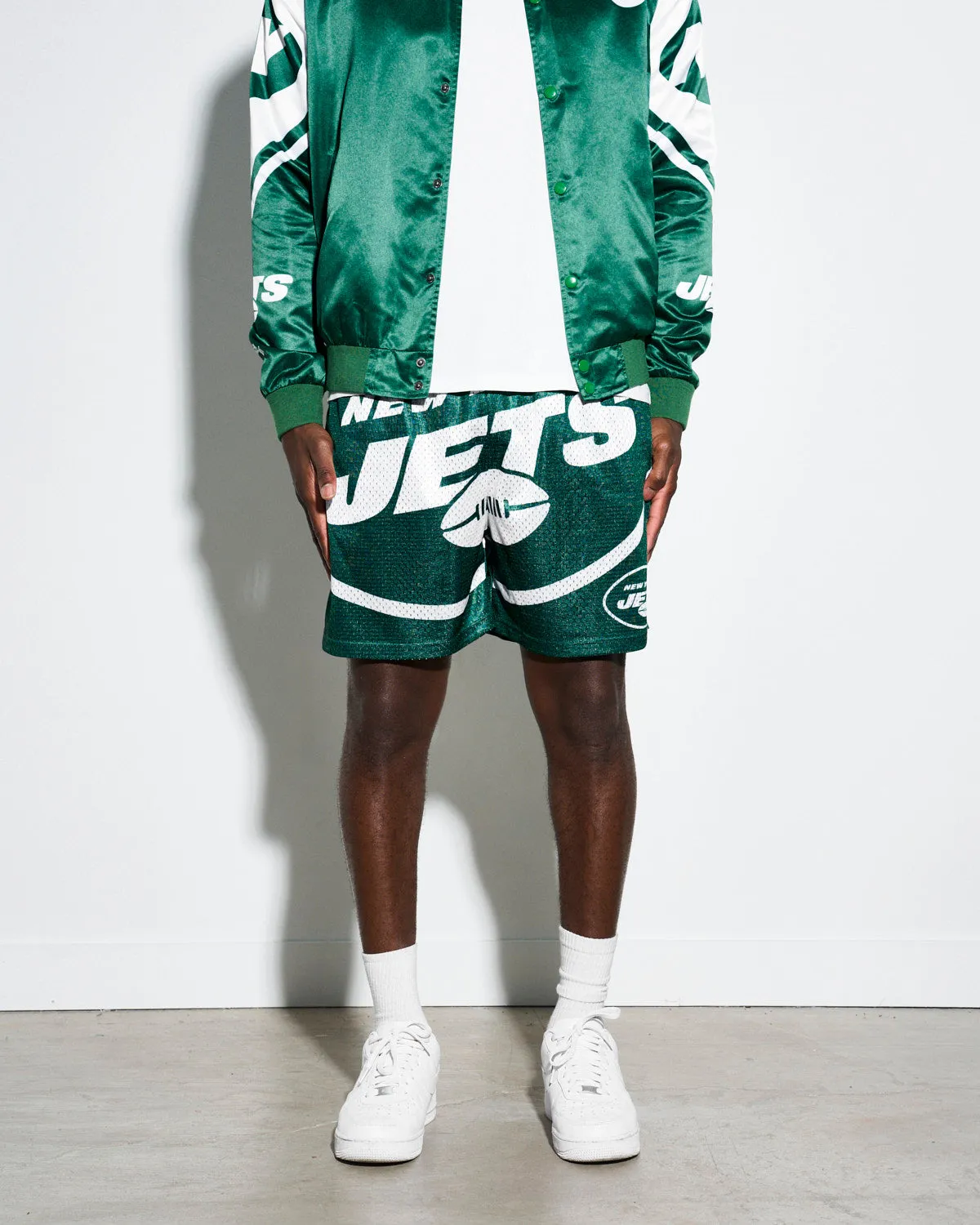 New York Jets Big Logo Retro Shorts