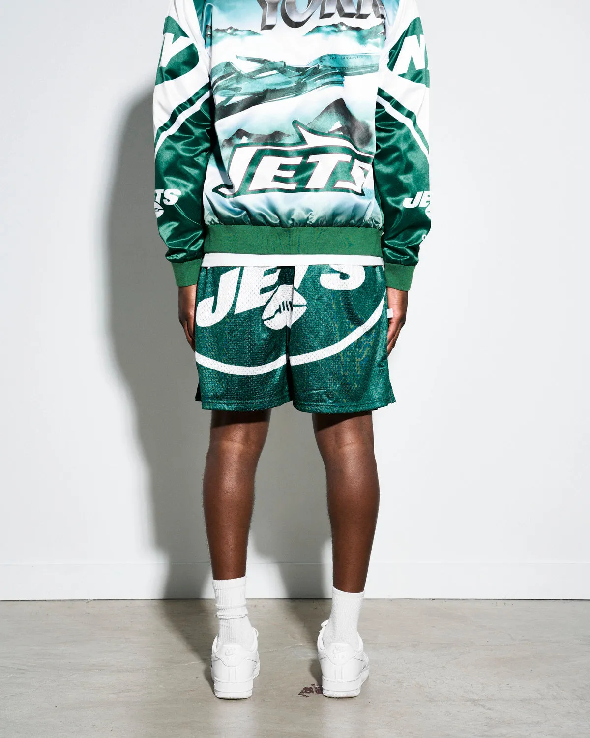 New York Jets Big Logo Retro Shorts