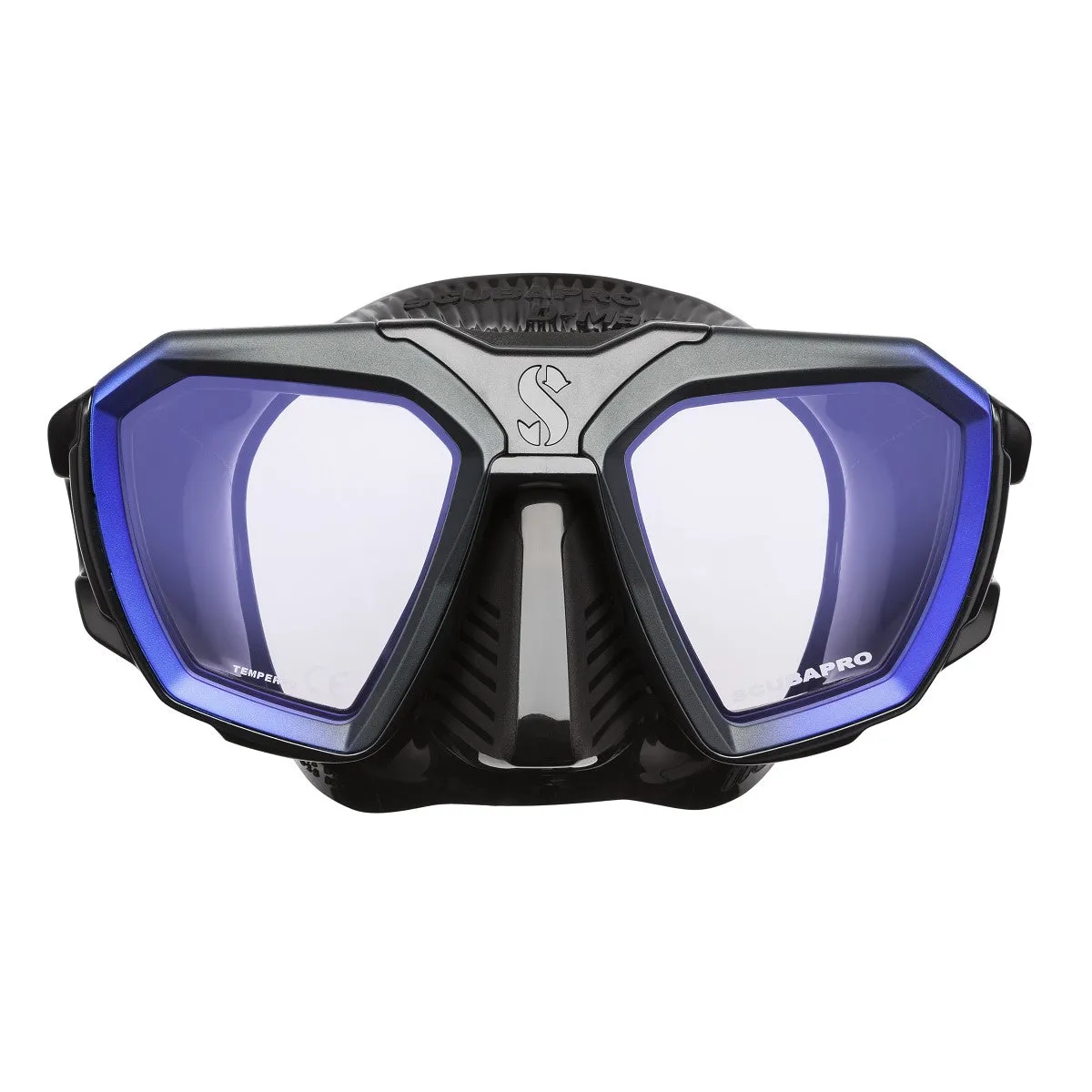 Open Box ScubaPro D-Mask Diving Mask - Black/Blue, Size: Wide