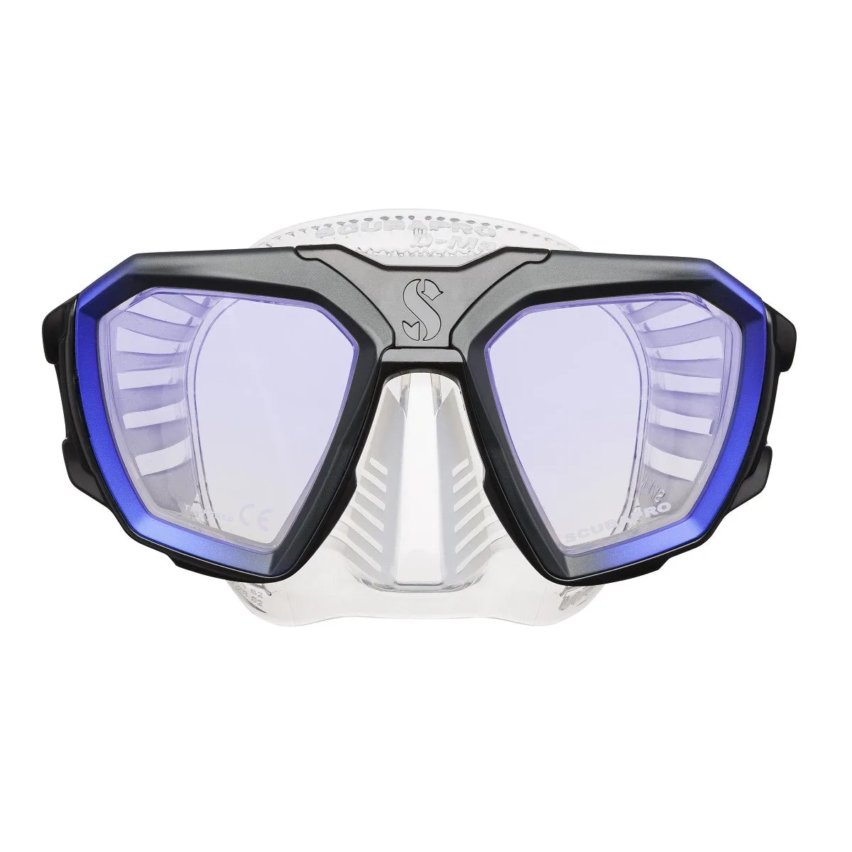 Open Box ScubaPro D-Mask Diving Mask - Clear/Blue, Size: Small