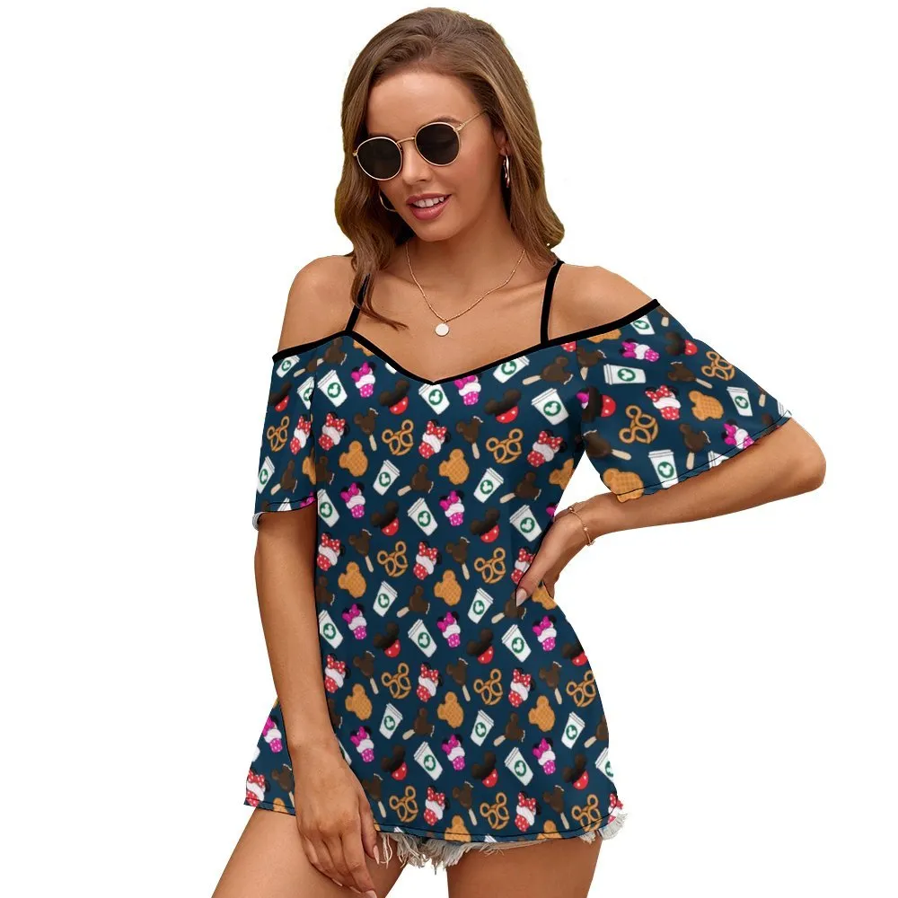 Park Snacks Women's Off-Shoulder Cold Shoulder Camisole Top