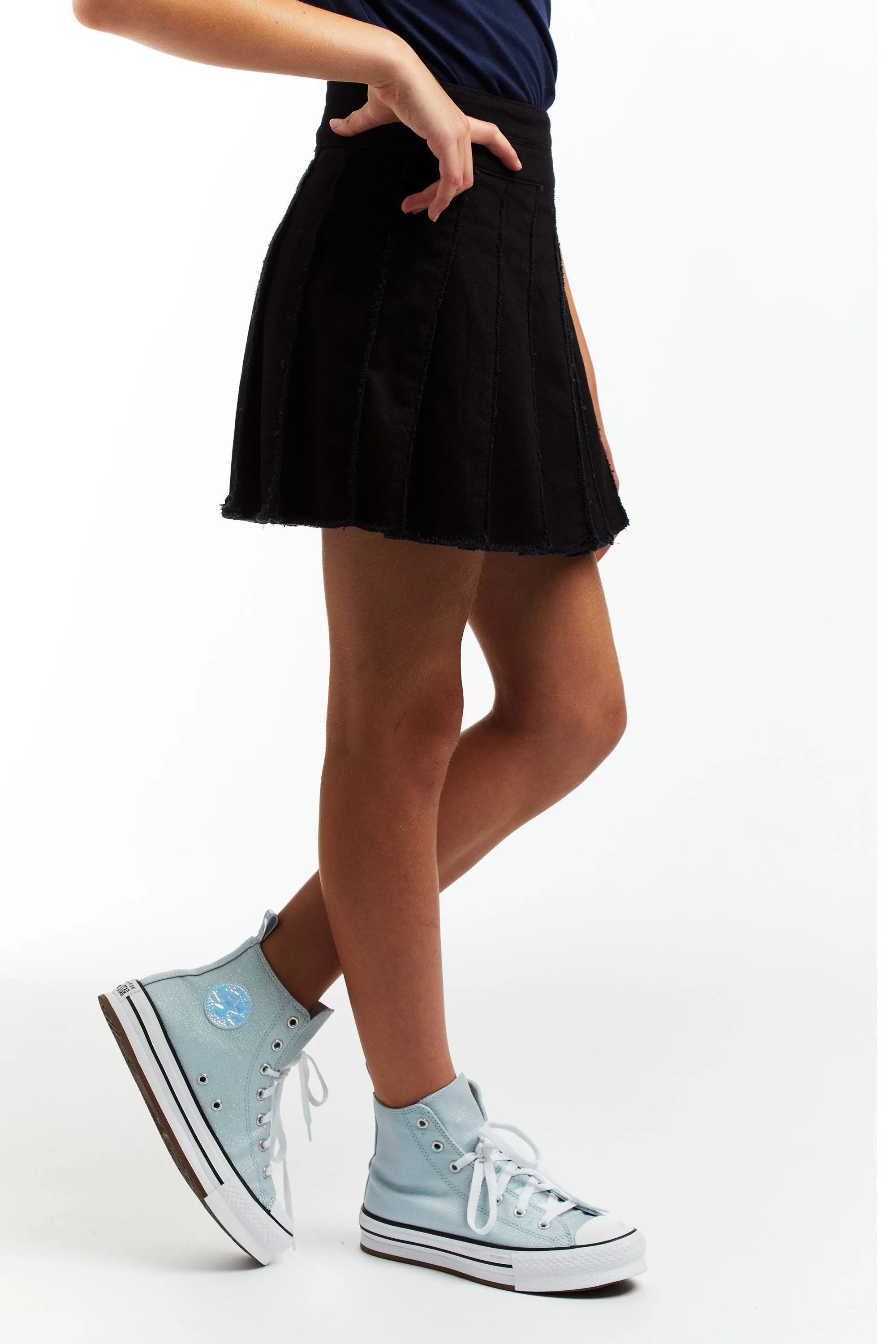 Pleated Tennis Skirt In Black