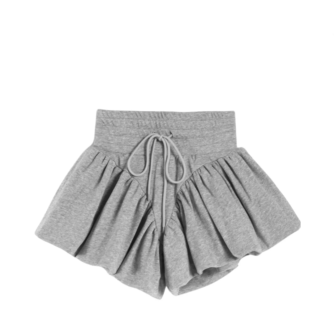 Pre Order:  High Waist Drawstring A-Line Puff Shorts