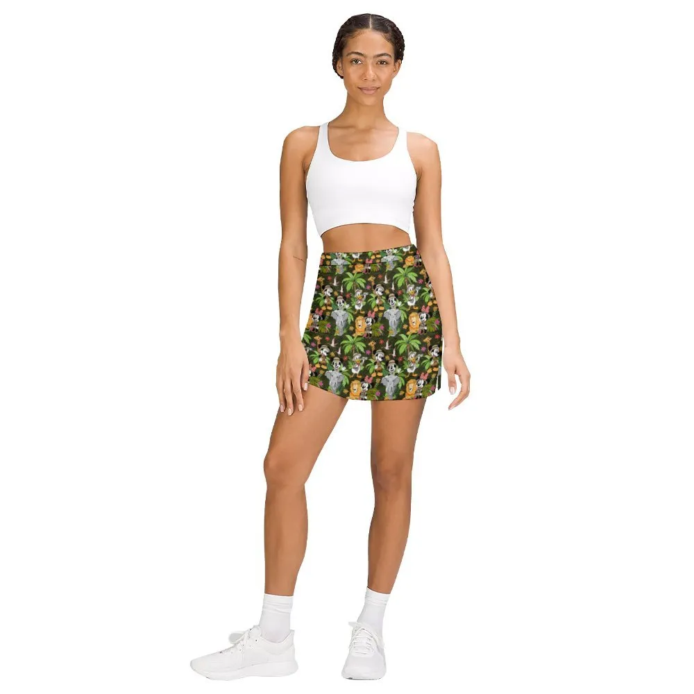 Safari Athletic A-Line Skirt With Pocket Solid Shorts