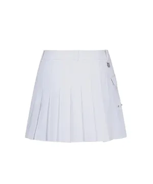 Sophisticated White Pleated Mini Skirt with Pocket for Women by ANEW Golf