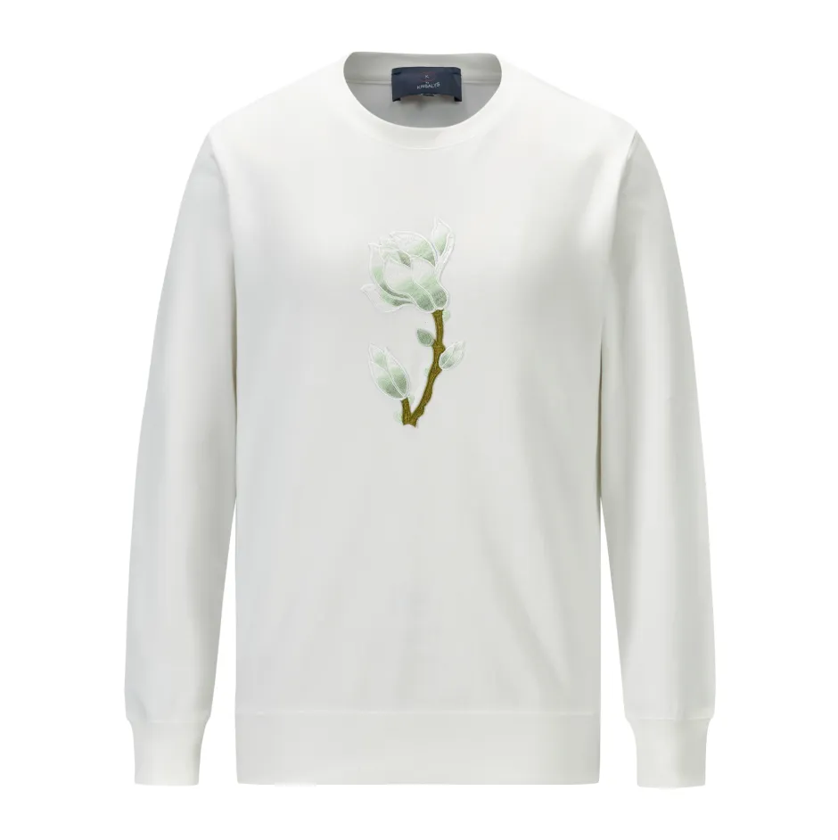 Sweatshirt white SW2101/ with white magnolia