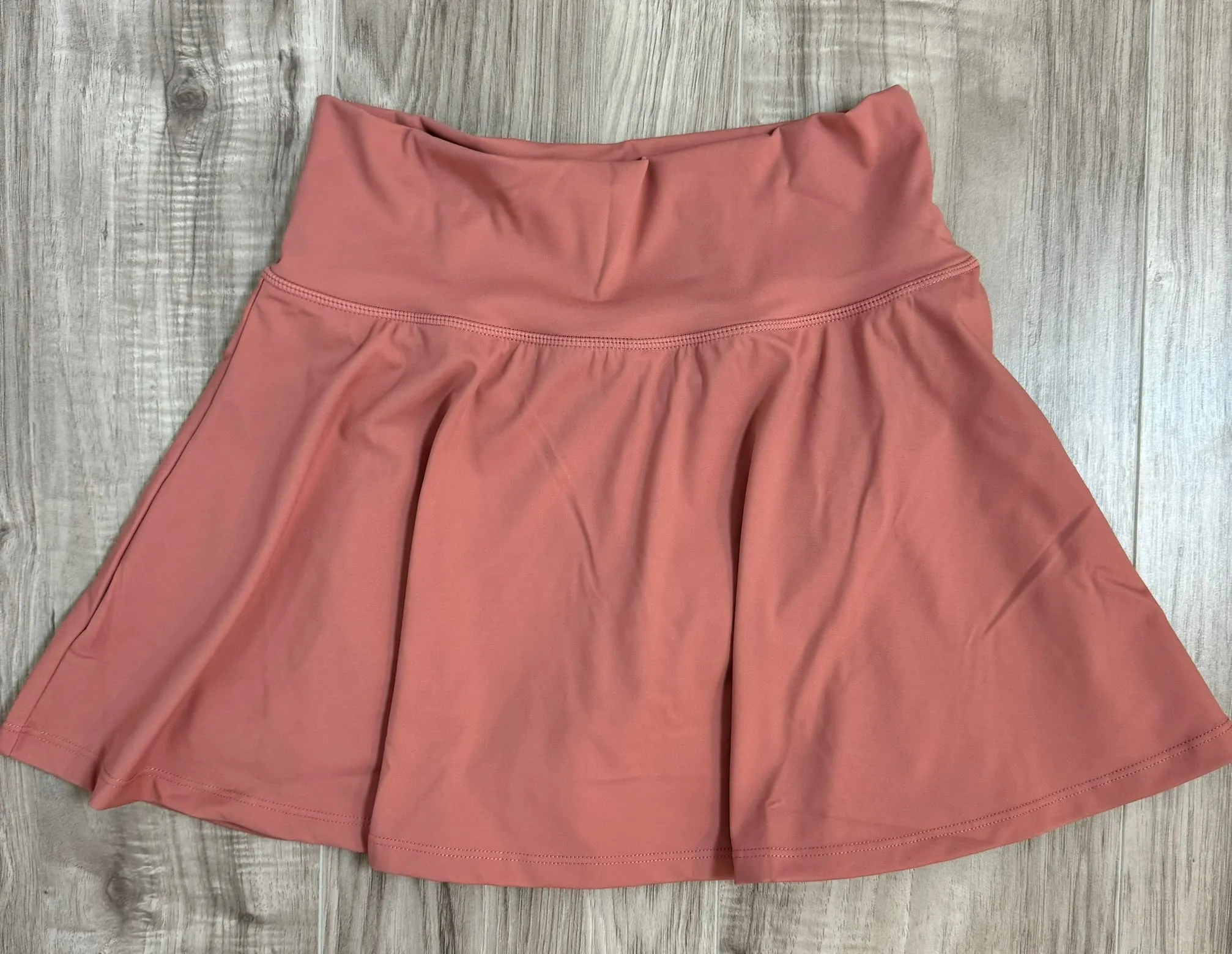 Tween Two-Piece Matching Athletic Wear Tennis Skirt Set – Peach