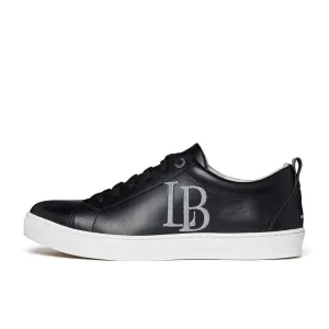 Vegan Leather Trainers - LB Black Apple Leather Sneakers Men