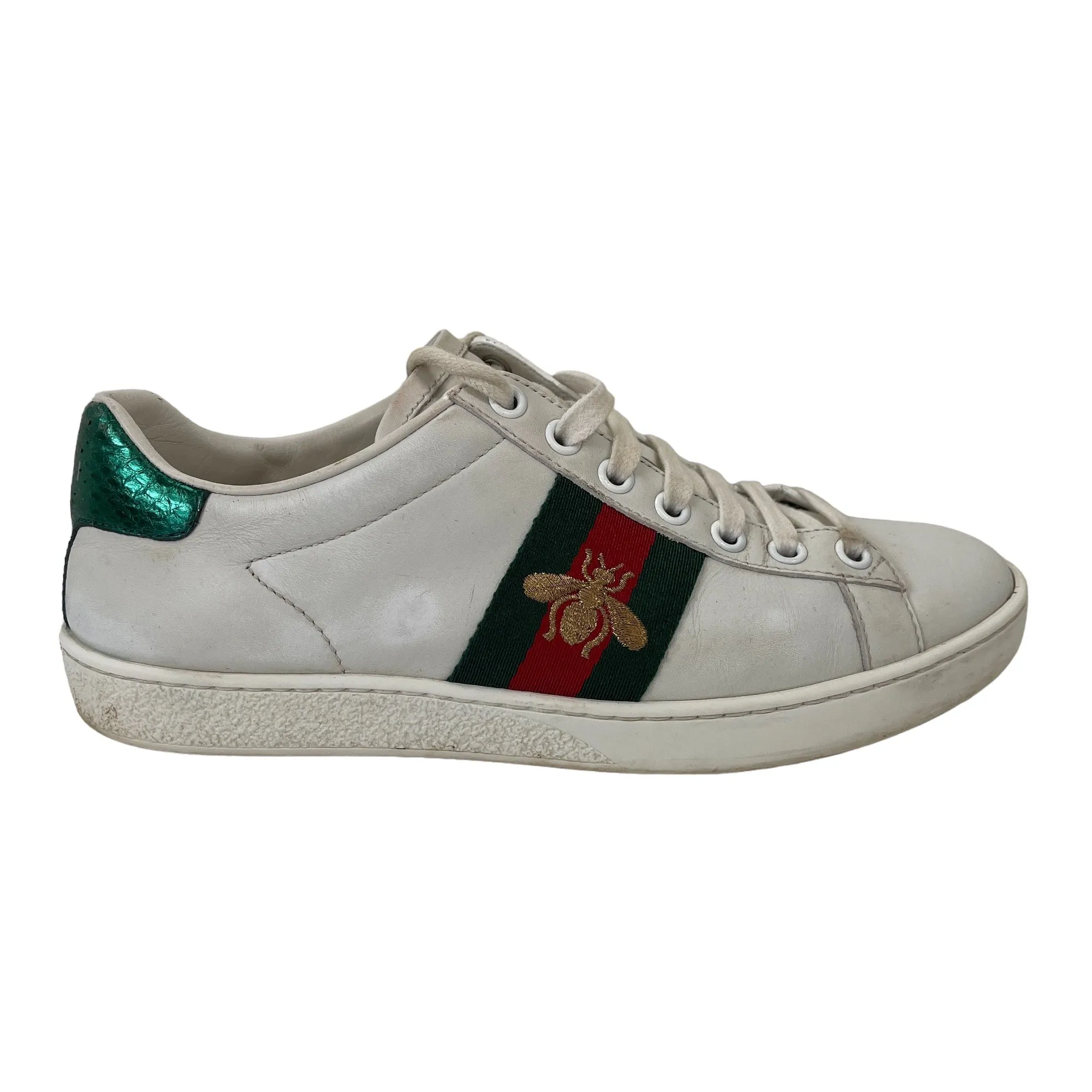 Women's Ace Embroidered Bee Low Trainers White Size EU 34.5 / UK 1.5