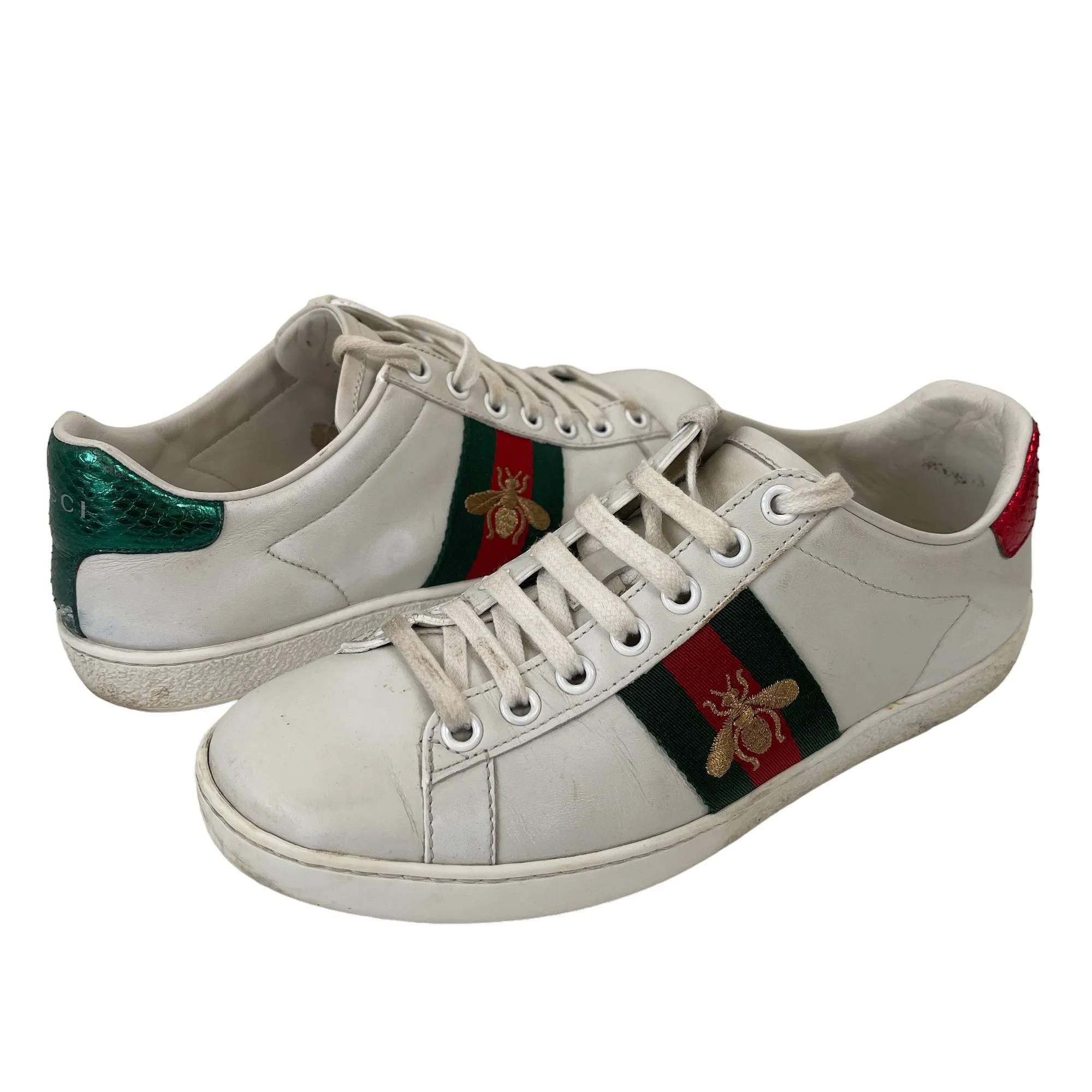 Women's Ace Embroidered Bee Low Trainers White Size EU 34.5 / UK 1.5